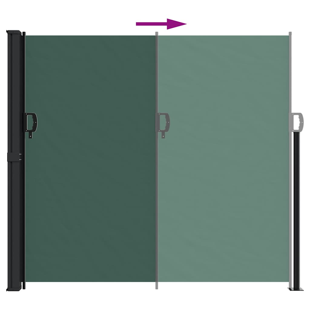 Tenda da Sole Laterale Retrattile Verde Scuro 180x600 cm