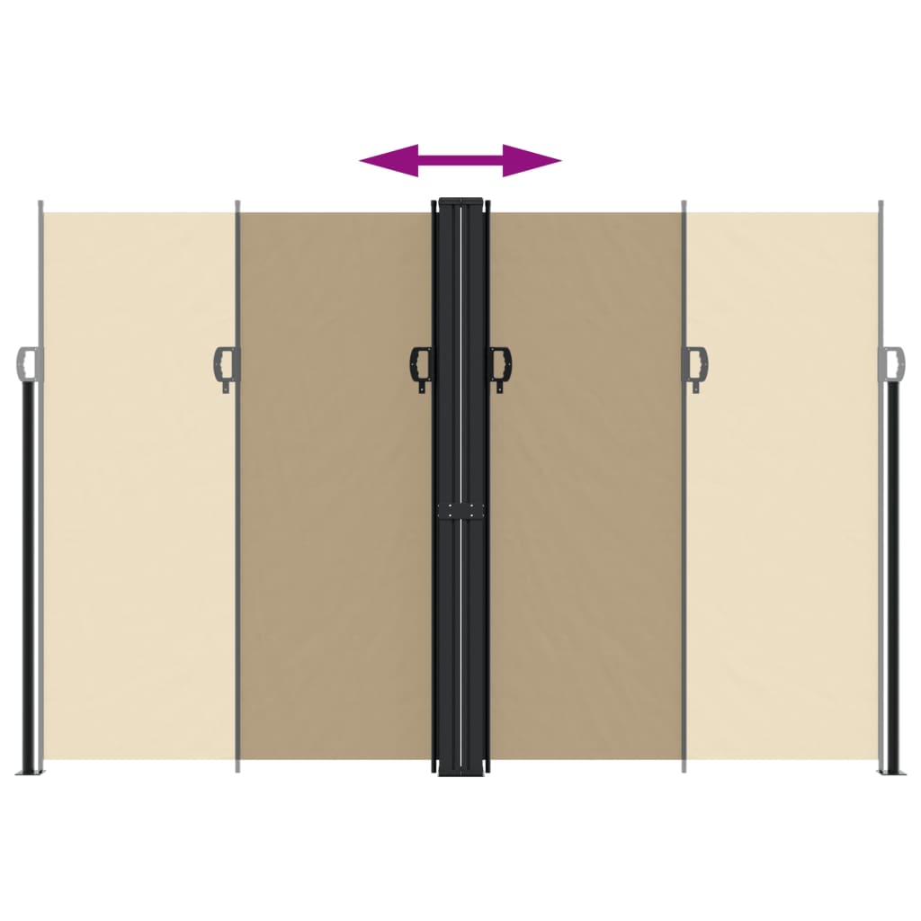 Tenda da Sole Laterale Retrattile Beige 220x1200 cm