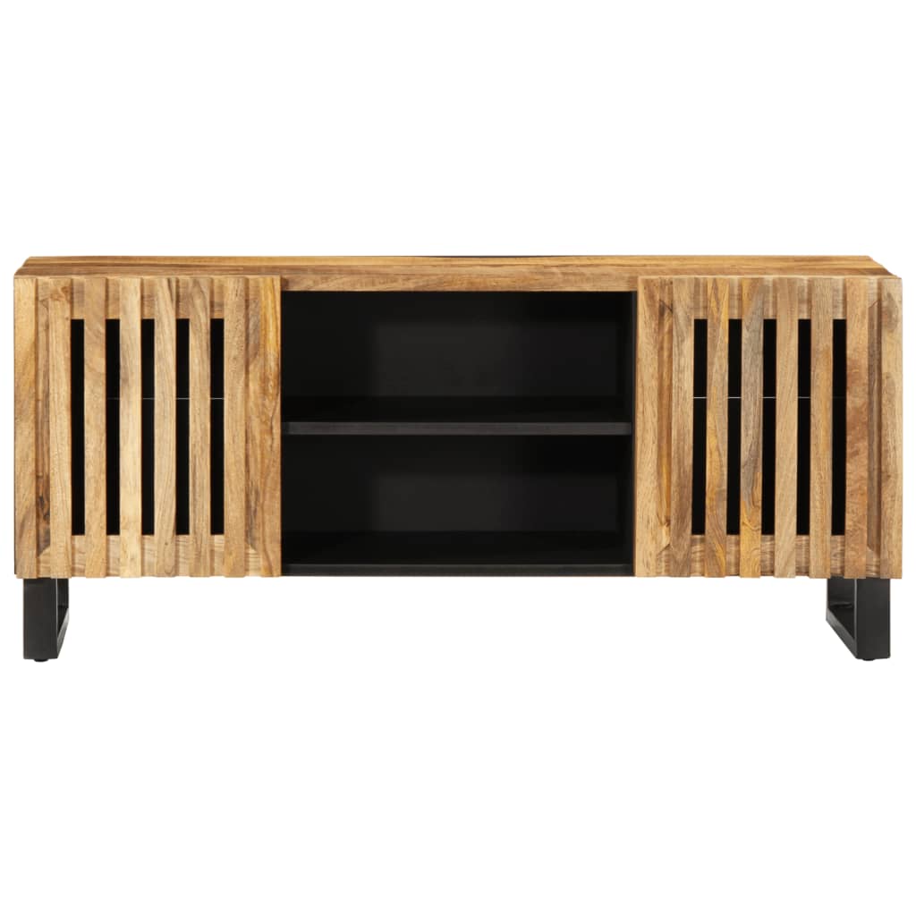Mobile Porta TV 105x34x46 cm in Massello di Mango Grezzo