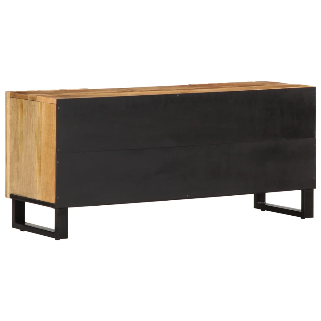 Mobile Porta TV 105x34x46 cm in Massello di Mango Grezzo