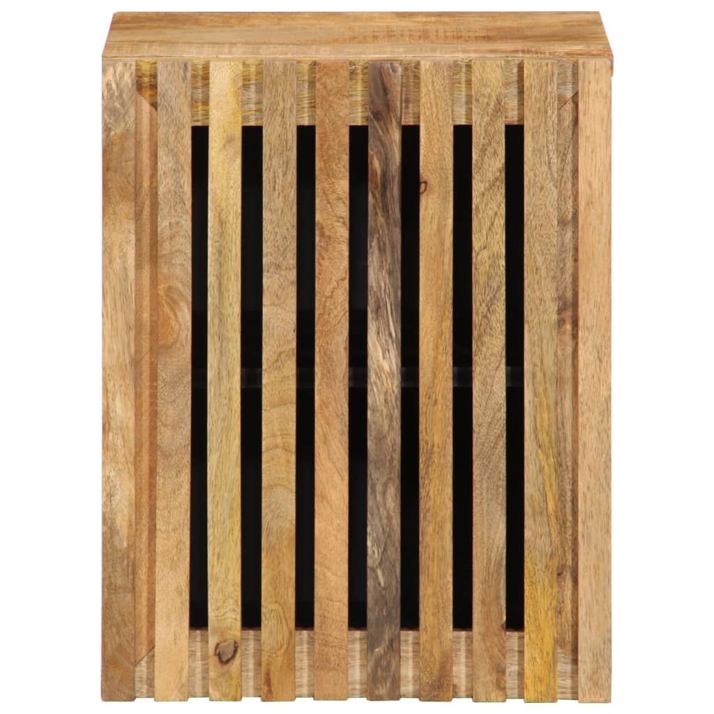 Mobile a Parete da Bagno 38x34x48cm Legno Massello Mango Grezzo