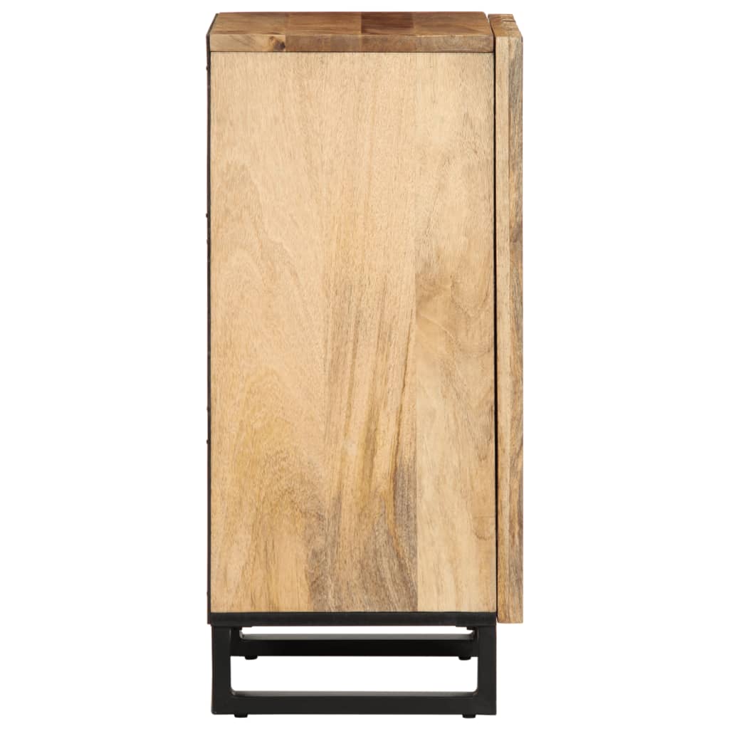 Credenza 40x34x75 cm in Legno Massello di Mango Grezzo