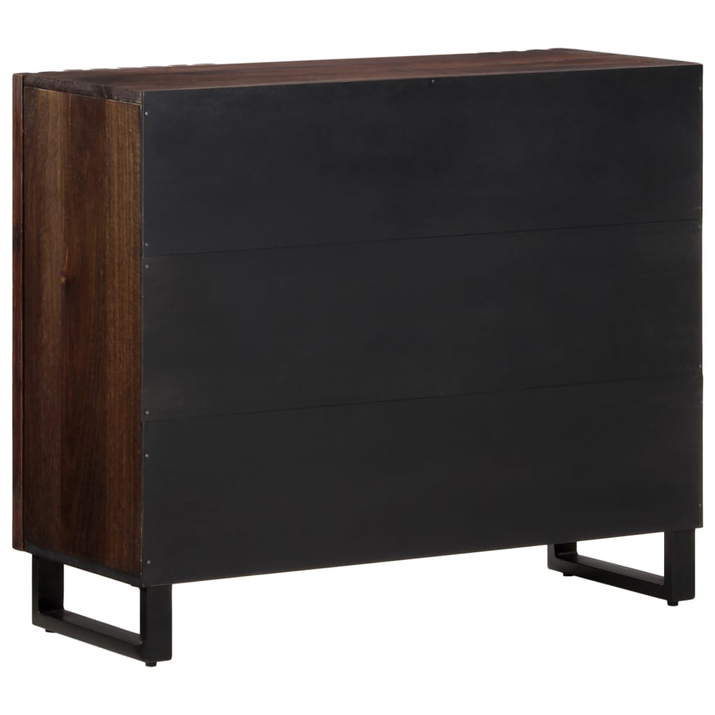 Credenza Marrone 90x34x75 cm in Legno Massello di Mango