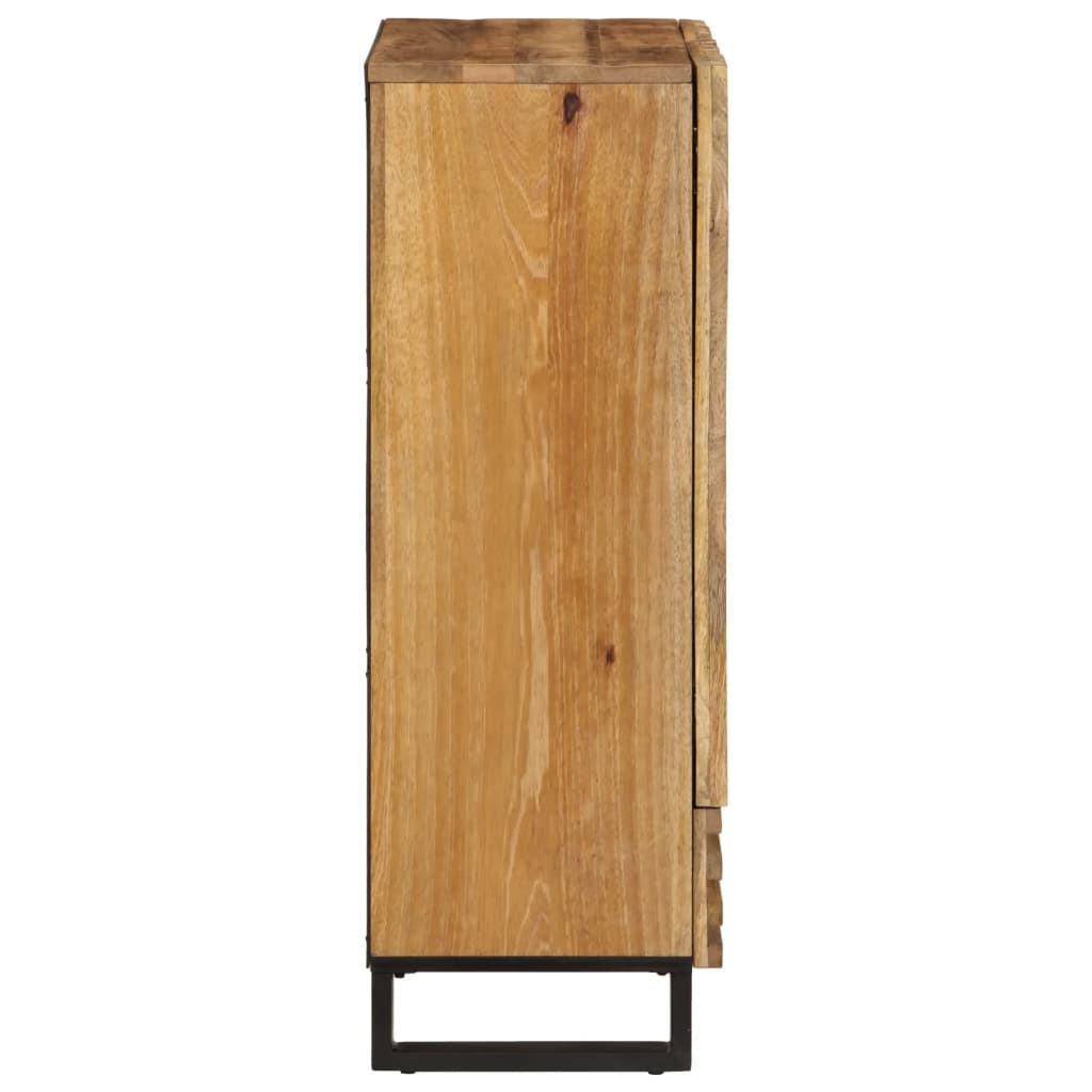 Credenza 60x34x100 cm in Legno Massello di Mango Grezzo
