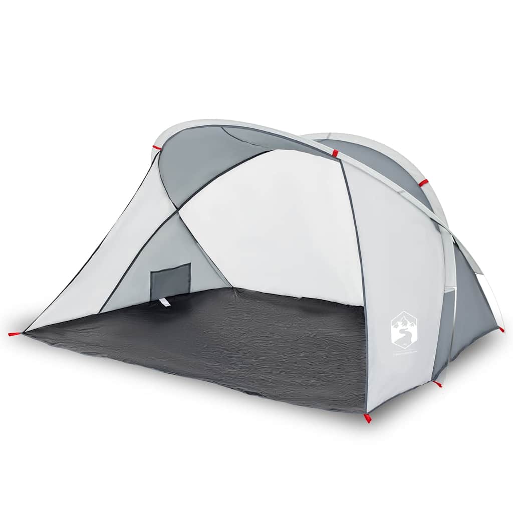 Tenda da Spiaggia 2 Persone Pop-Up Grigia Impermeabile