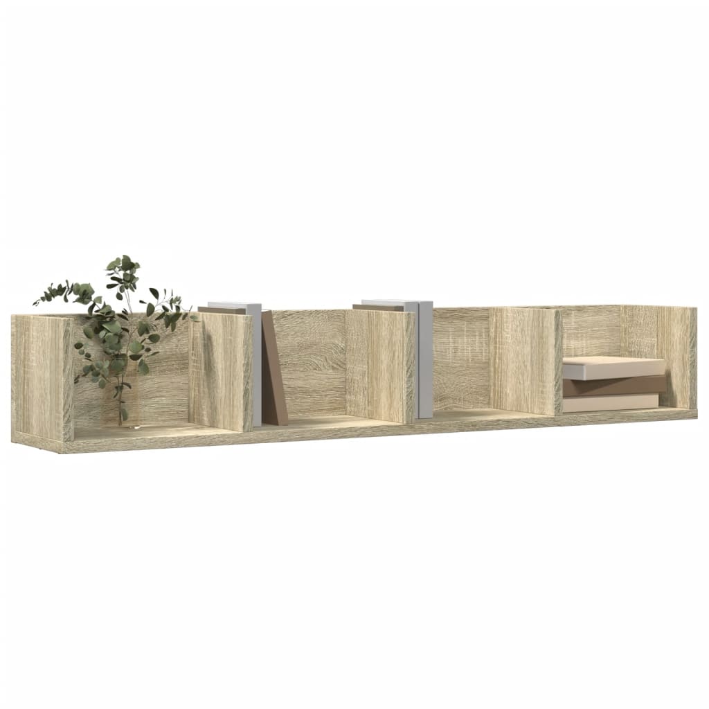 Mobili Parete 2 pz Rovere Sonoma 99x18x16,5cm Legno Multistrato