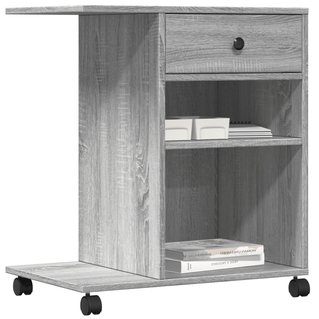 Supporto per Stampante con Ruote Grigio Sonoma 60x40x68,5 cm