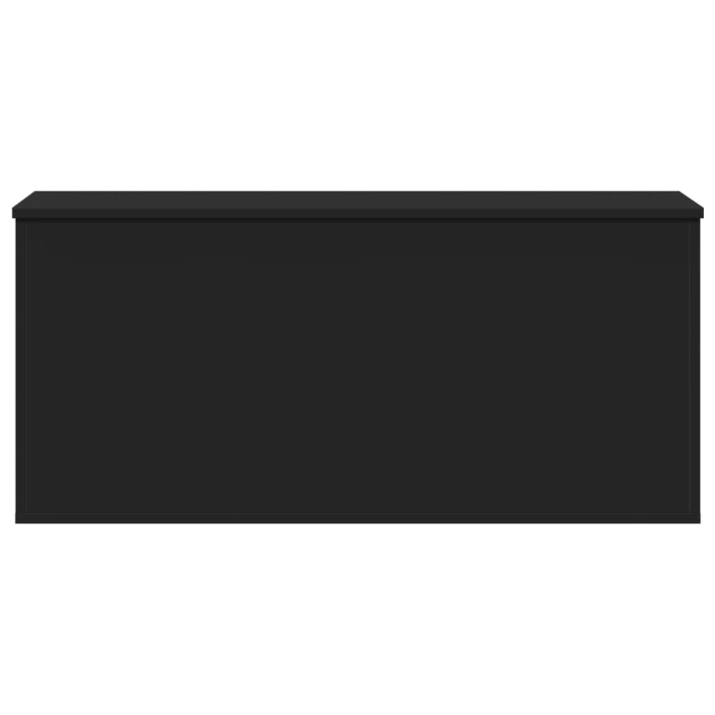 Contenitore Portaoggetti Nero 100x42x46 cm Legno Multistrato