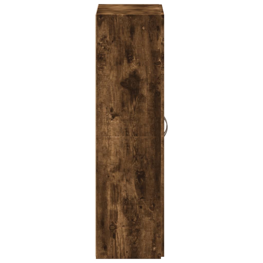 Schedario Rovere Fumo 60x32x115 cm in Legno Multistrato