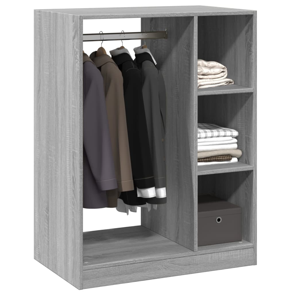 Armadio Grigio Sonoma 77x48x102 cm in Legno Multistrato