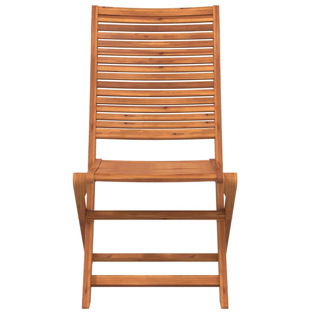 Sedie da Giardino Pieghevoli 8 pz Legno Massello di Acacia