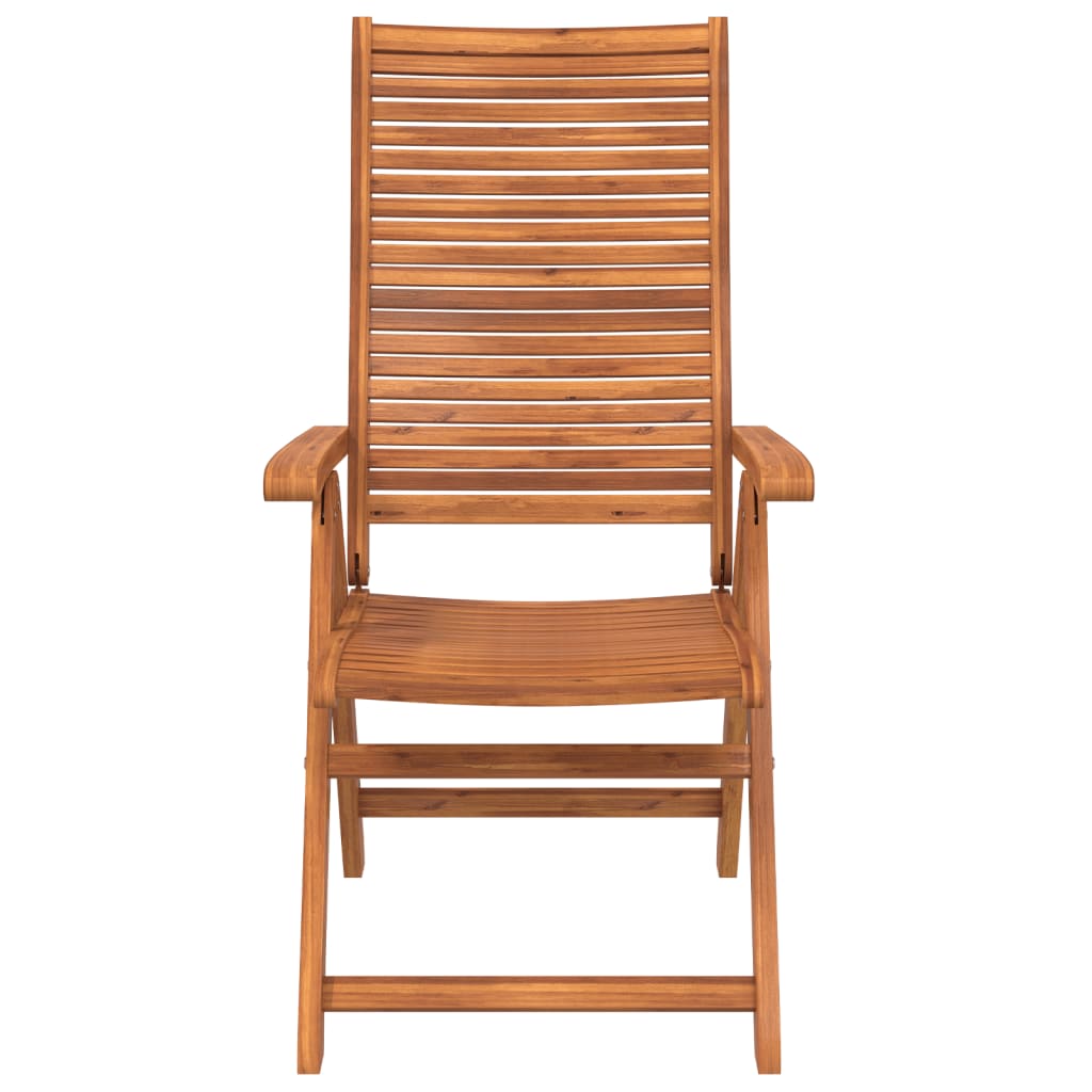Sedie Giardino Reclinabili 6pz 56x72x107 Legno Massello Acacia