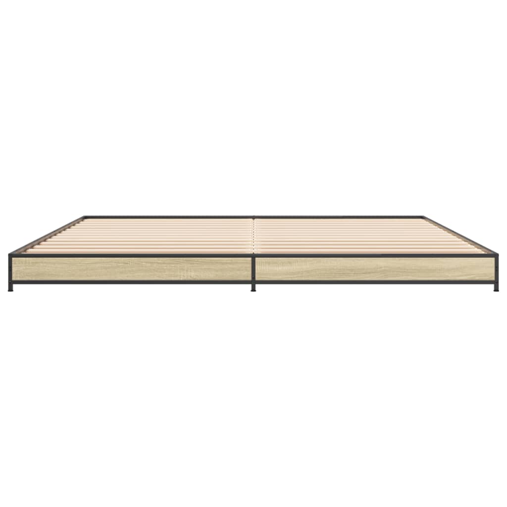 Giroletto Rovere Sonoma 200x200 cm Legno Multistrato e Metallo