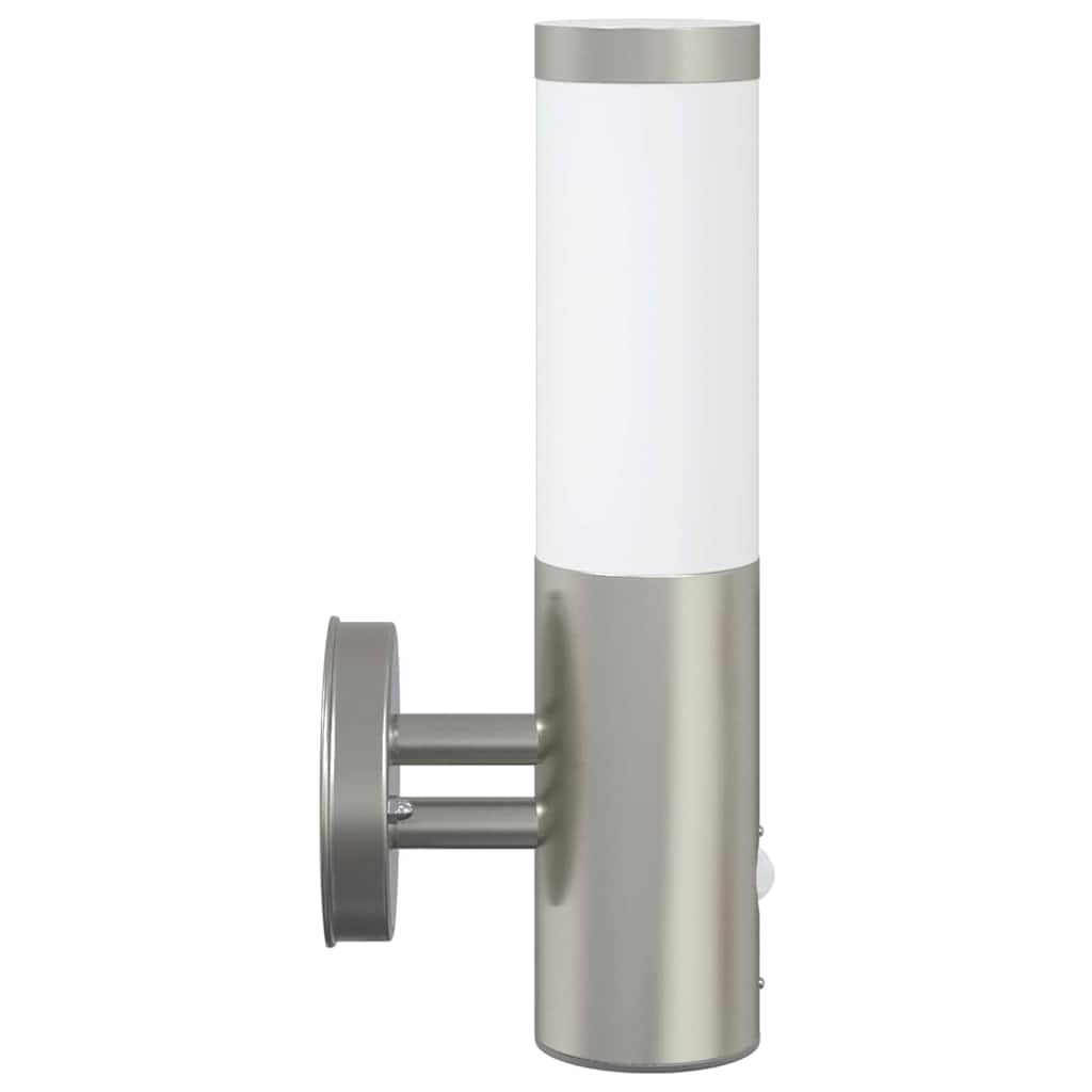 Lampada da Parete Esterna Argento 15 x 7,5 x 33 cm