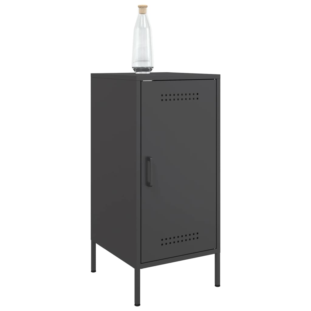 Credenza Nera 36x39x79 cm in Acciaio
