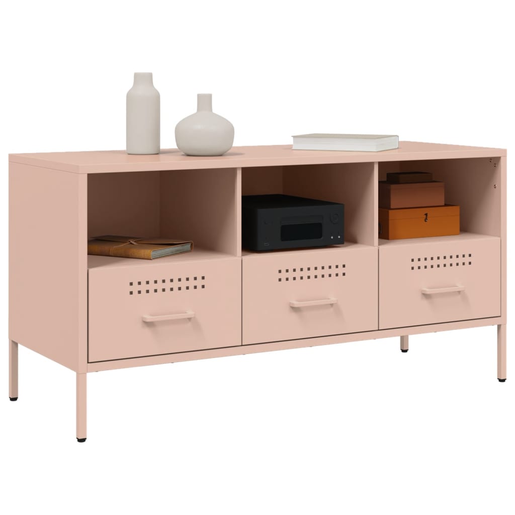 Mobile TV Rosa 100,5x39x50,5 cm in Acciaio