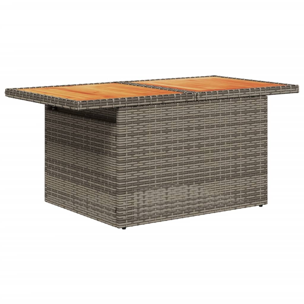 Set Divani da Giardino 2pz con Cuscini Grigio Polyrattan Acacia