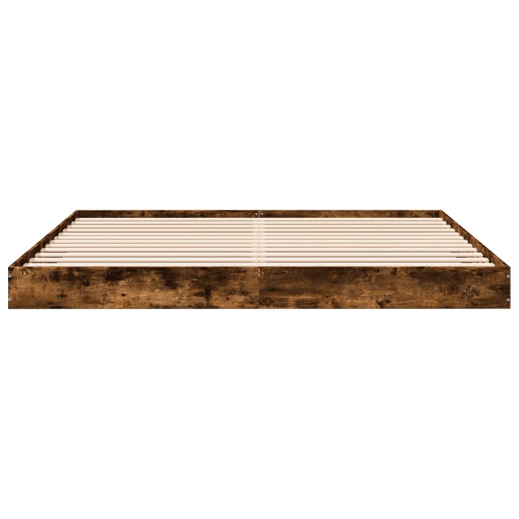 Giroletto senza Materasso Rovere Fumo 200x200 cm in Truciolato