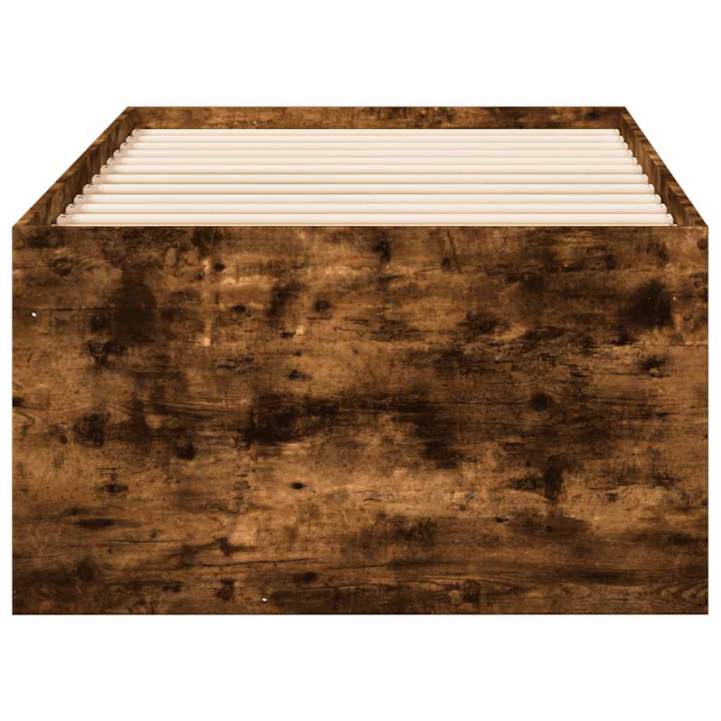 Divano Letto con Cassetti senza Materasso Rovere Fumo 90x190 cm