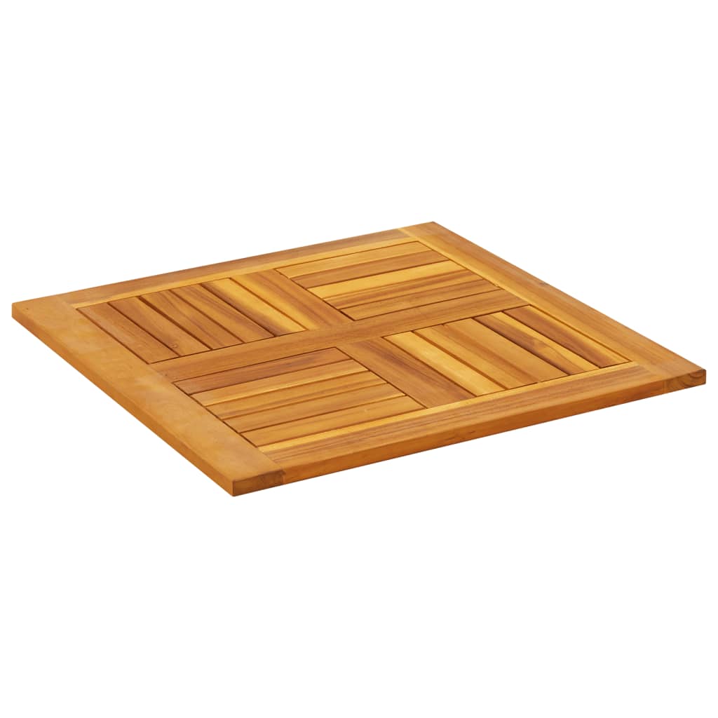 Piano per Tavolo 60x60x2 cm Quadrato Legno Massello di Acacia