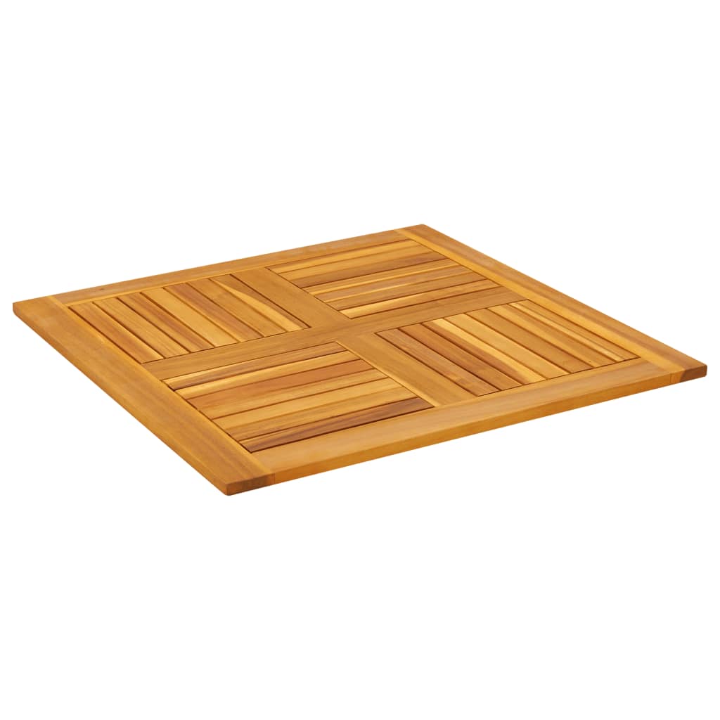 Piano per Tavolo 80x80x2,2 cm Quadrato Legno Massello di Faggio