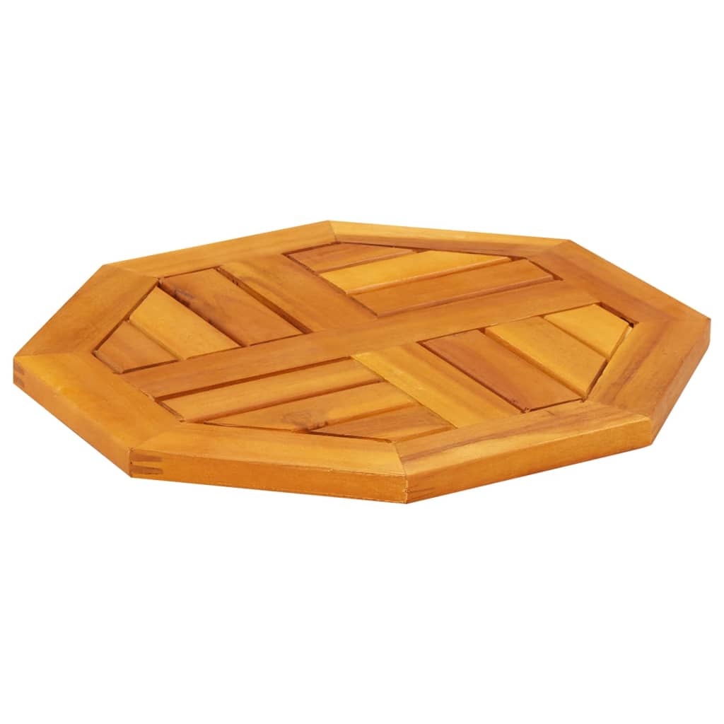 Piano per Tavolo 40x40x2 cm Ottagonale Legno Massello di Acacia