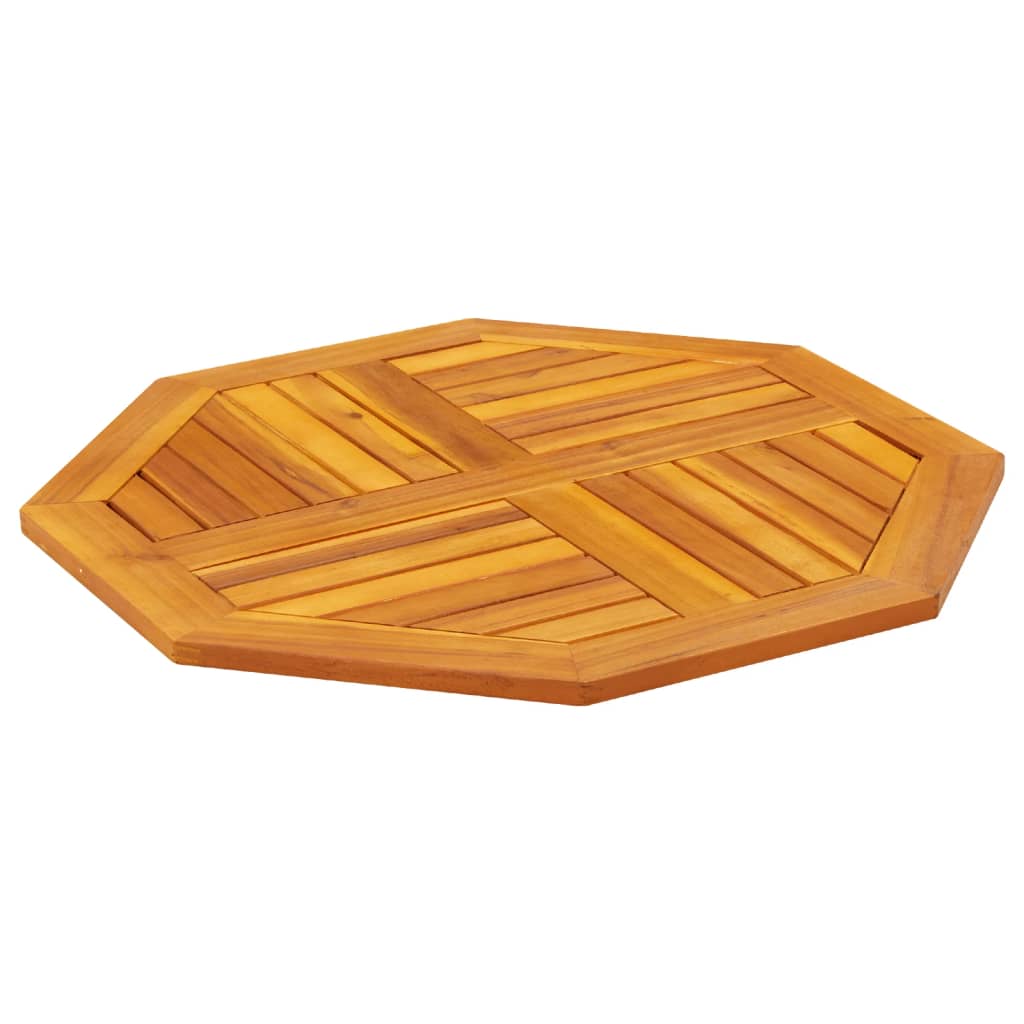 Piano per Tavolo 70x70x2 cm Ottagonale Legno Massello di Acacia