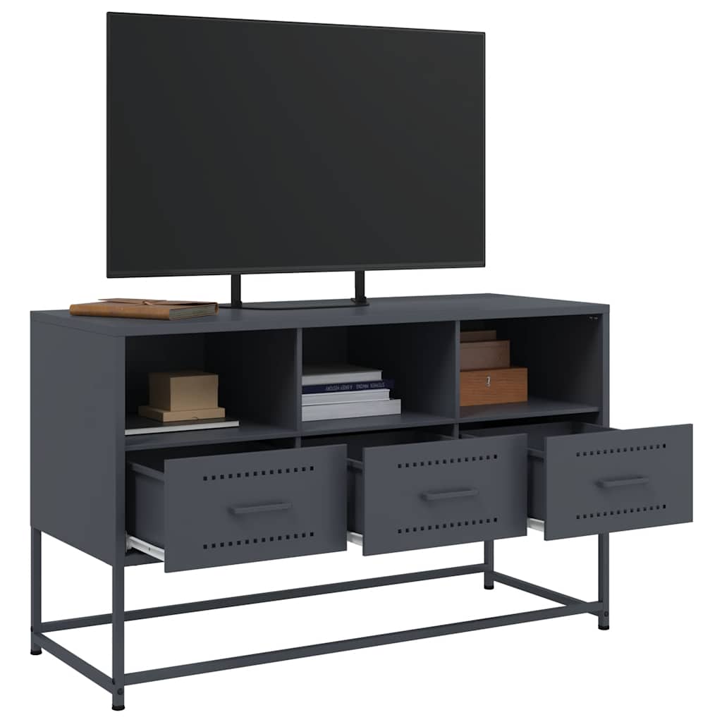 Mobile TV Antracite 100,5x39x60,5 cm in Acciaio