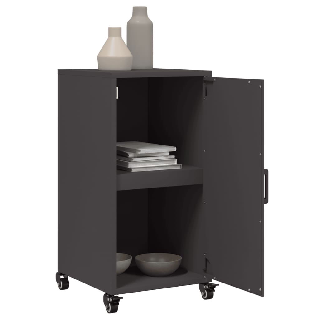 Credenza Nera 36x39x72 cm in Acciaio