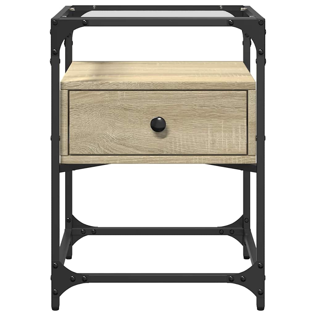Comodino Rovere Sonoma 40x40x55 cm in Legno Multistrato