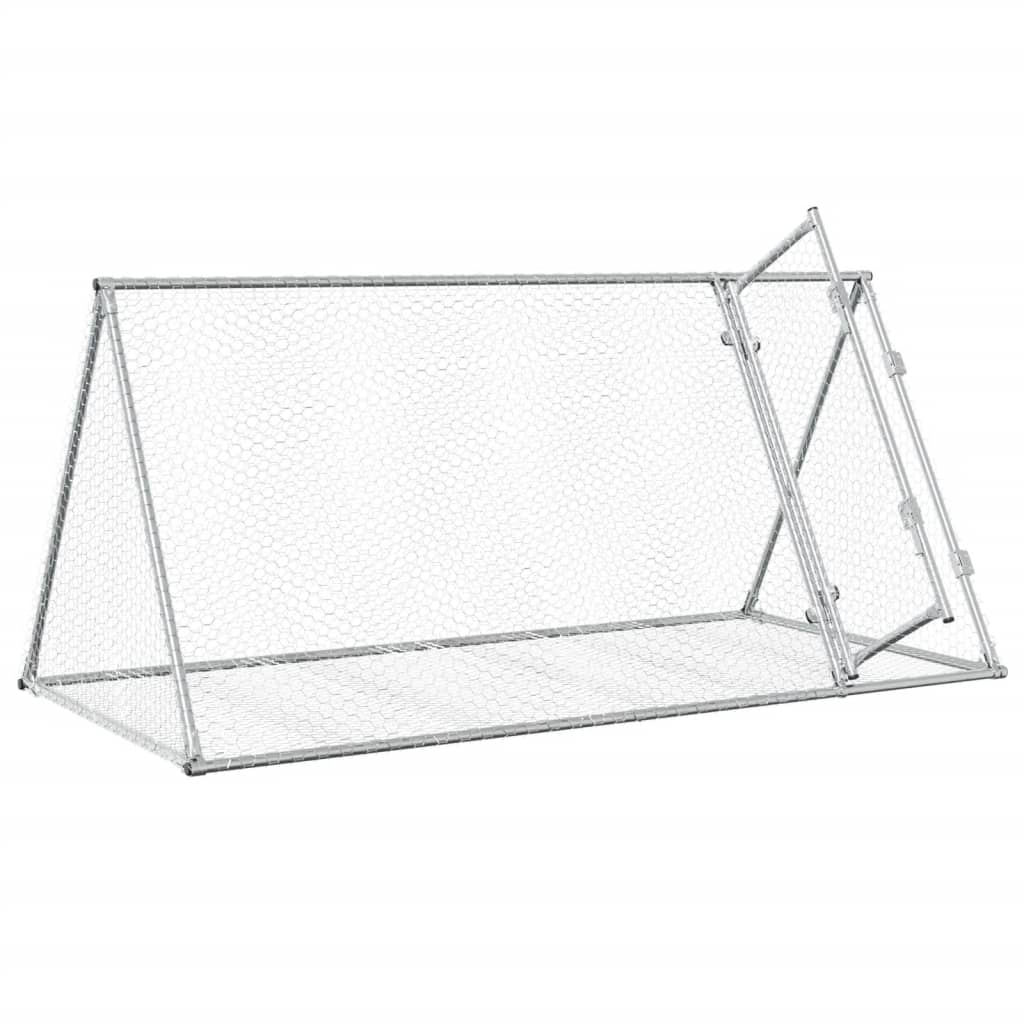 Conigliera Argento 200x105x91 cm in Acciaio Zincato