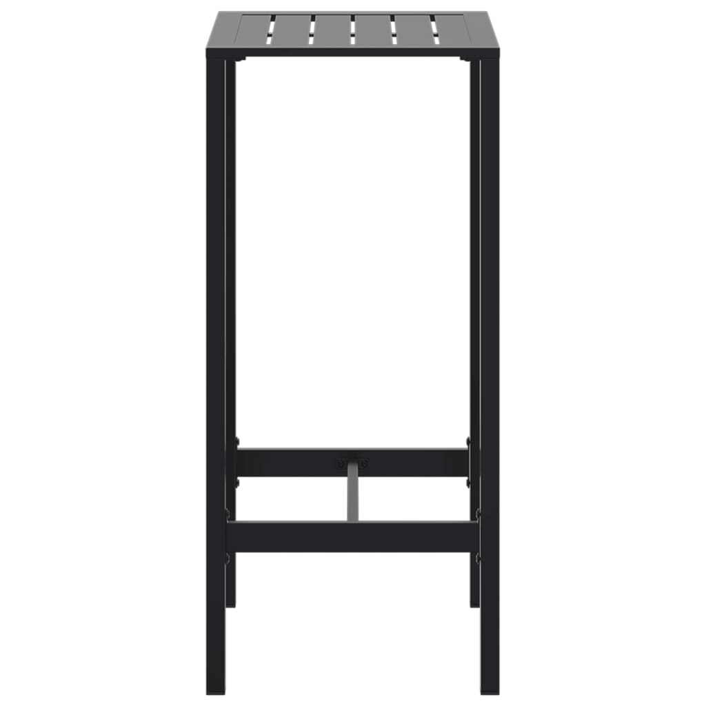 Tavolo da Bar Nero 50x50x110 cm in Acciaio Verniciato a Polvere
