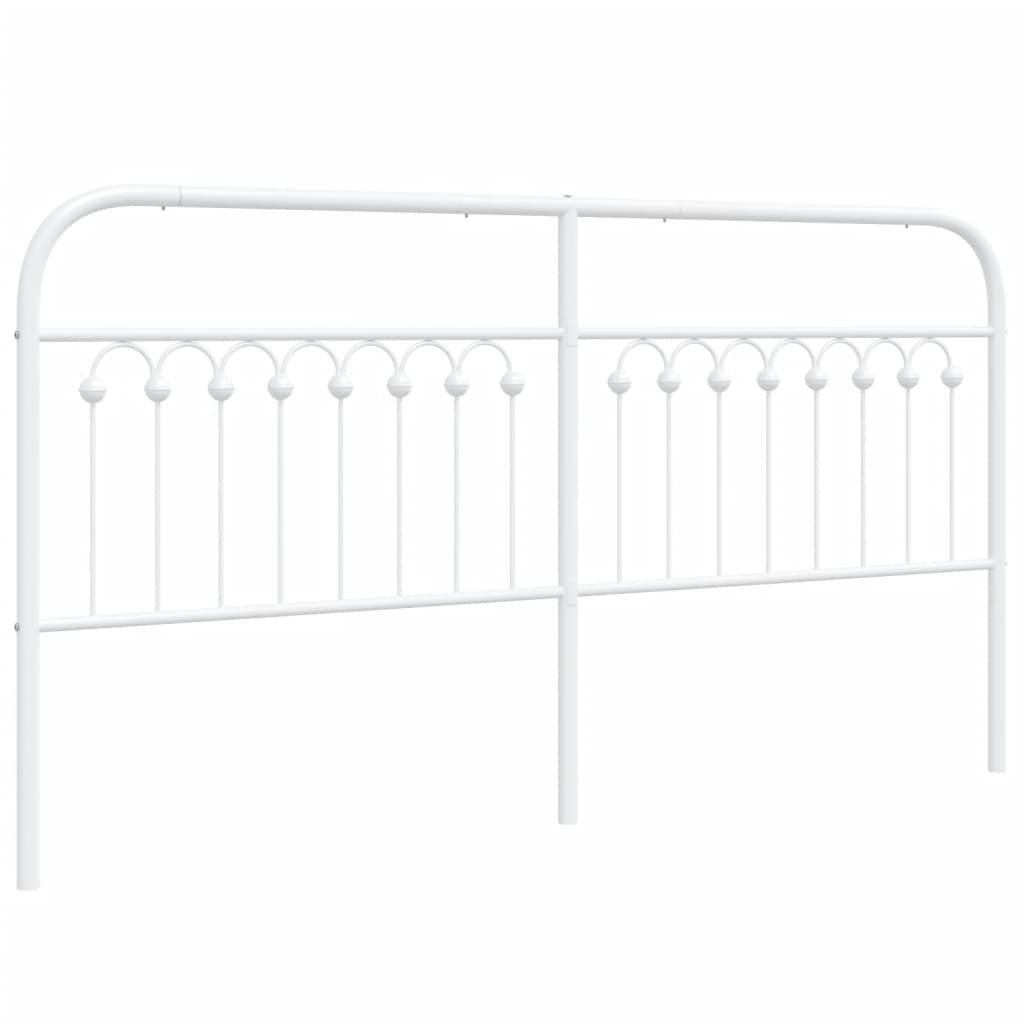 Testiera in Metallo Bianco 180 cm