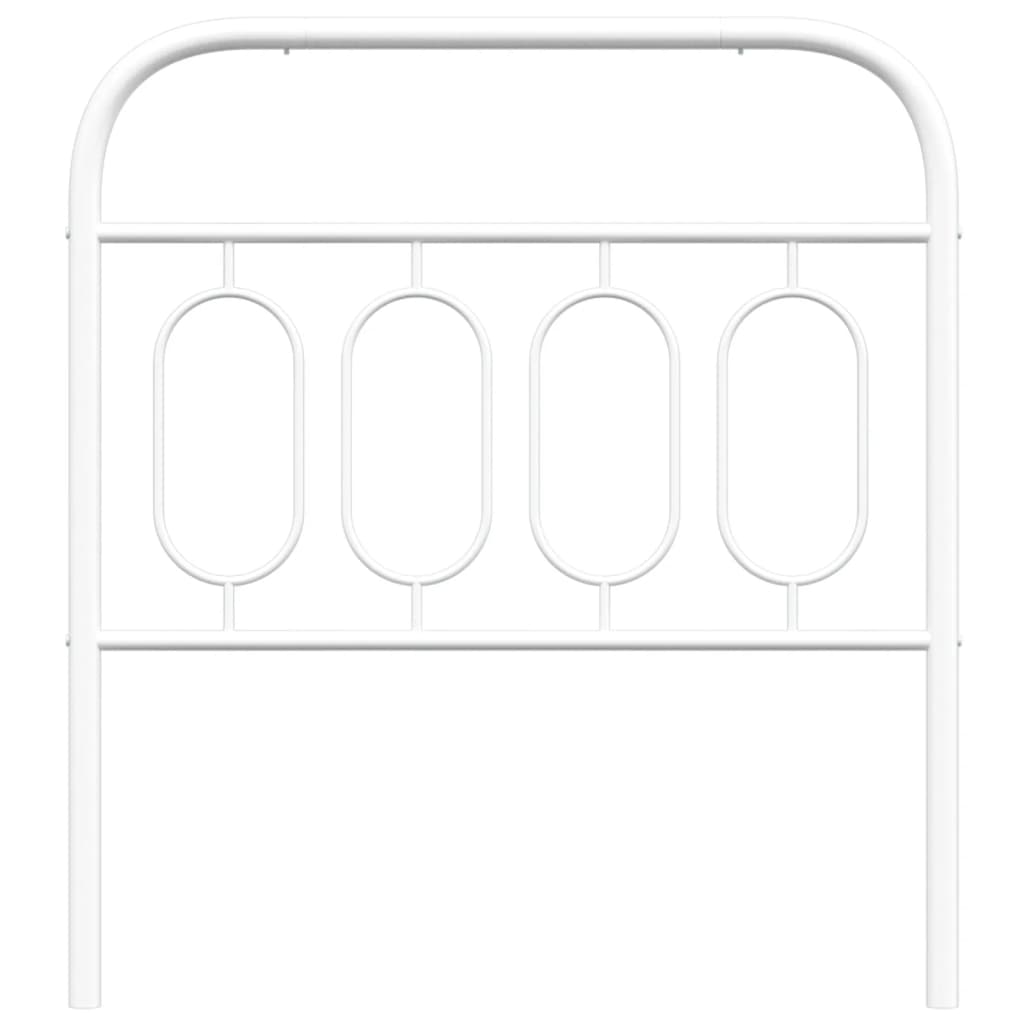 Testiera in Metallo Bianco 80 cm