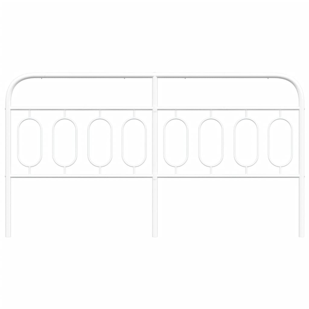 Testiera in Metallo Bianco 193 cm