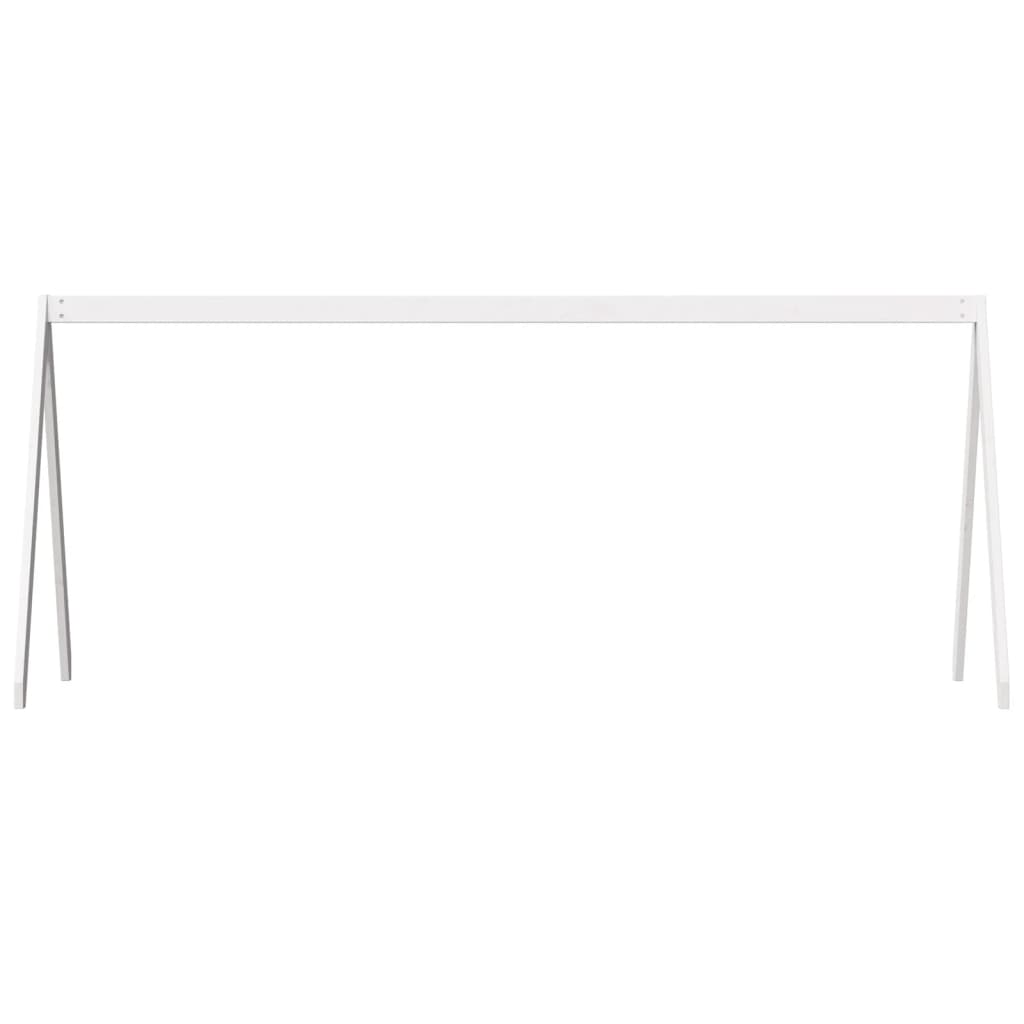 Tetto Letto Bambini Bianco 199x80,5x88 cm Legno Massello Pino