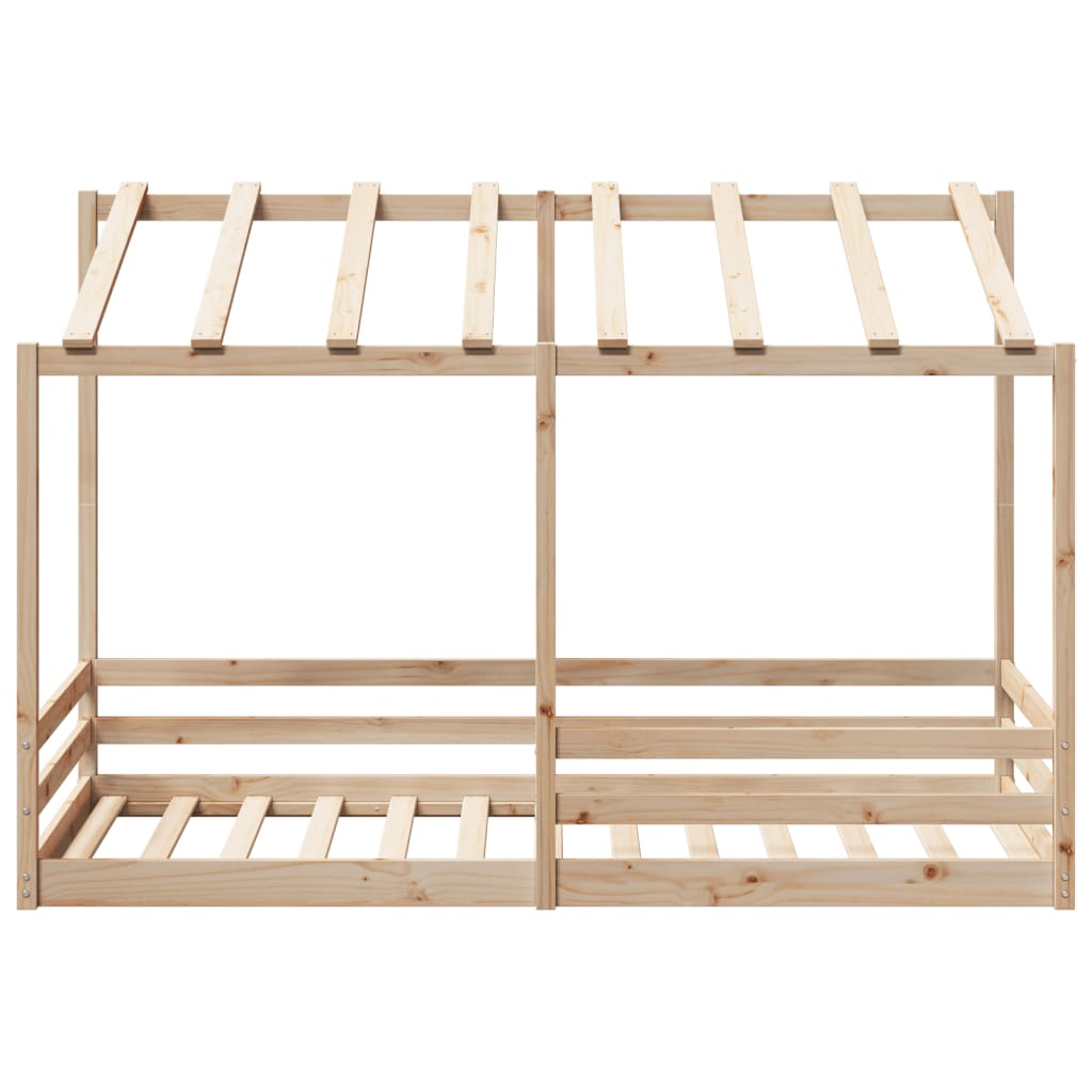Letto per Bambini con Tetto 100x200 cm Legno Massello di Pino
