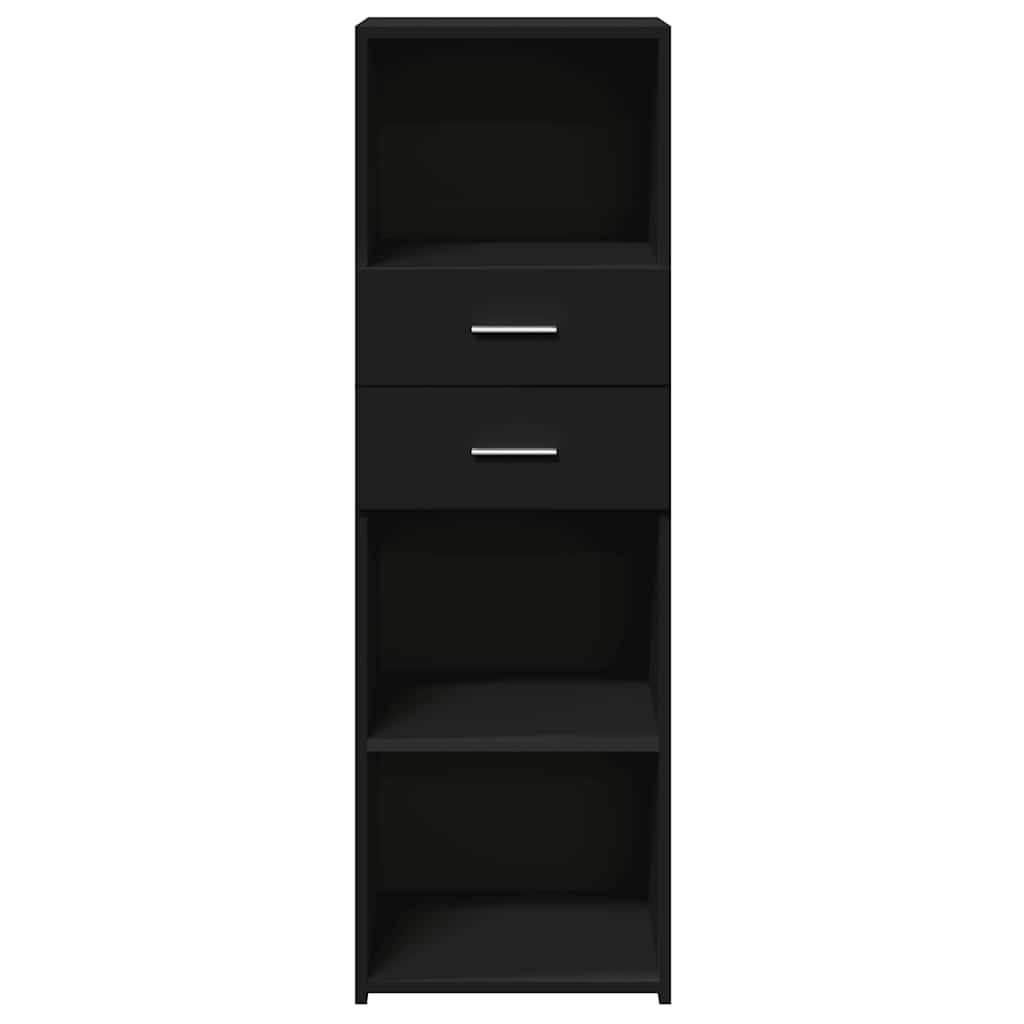 Credenza Nera 40x42,5x124 cm in Legno Multistrato