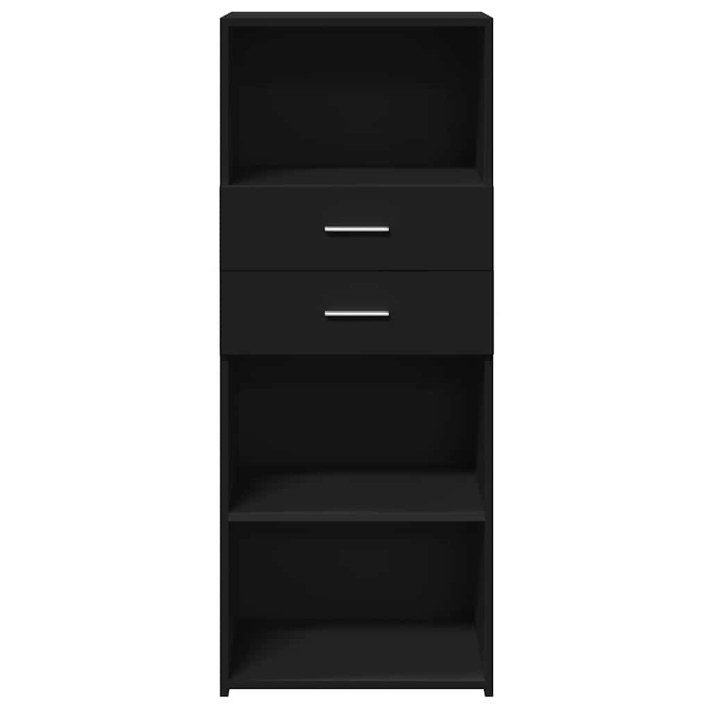 Credenza Nera 50x42,5x124 cm in Legno Multistrato
