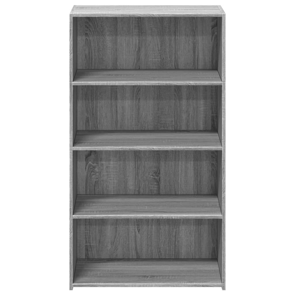 Credenza Grigio Sonoma 70x41x124 cm in Legno Multistrato