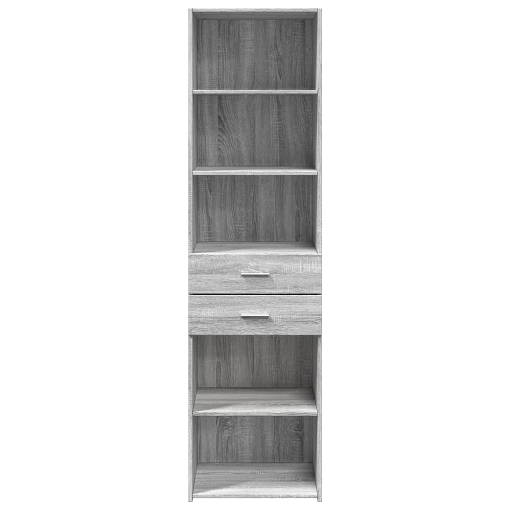 Credenza Grigio Sonoma 50x42,5x185 cm in Legno Ingegnerizzato
