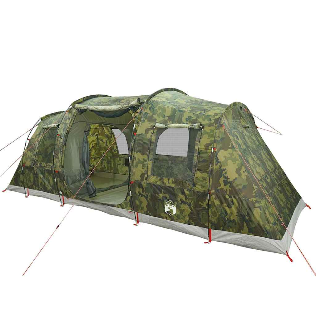 Tenda da Campeggio a Tunnel per 4 Persone Mimetico Impermeabile
