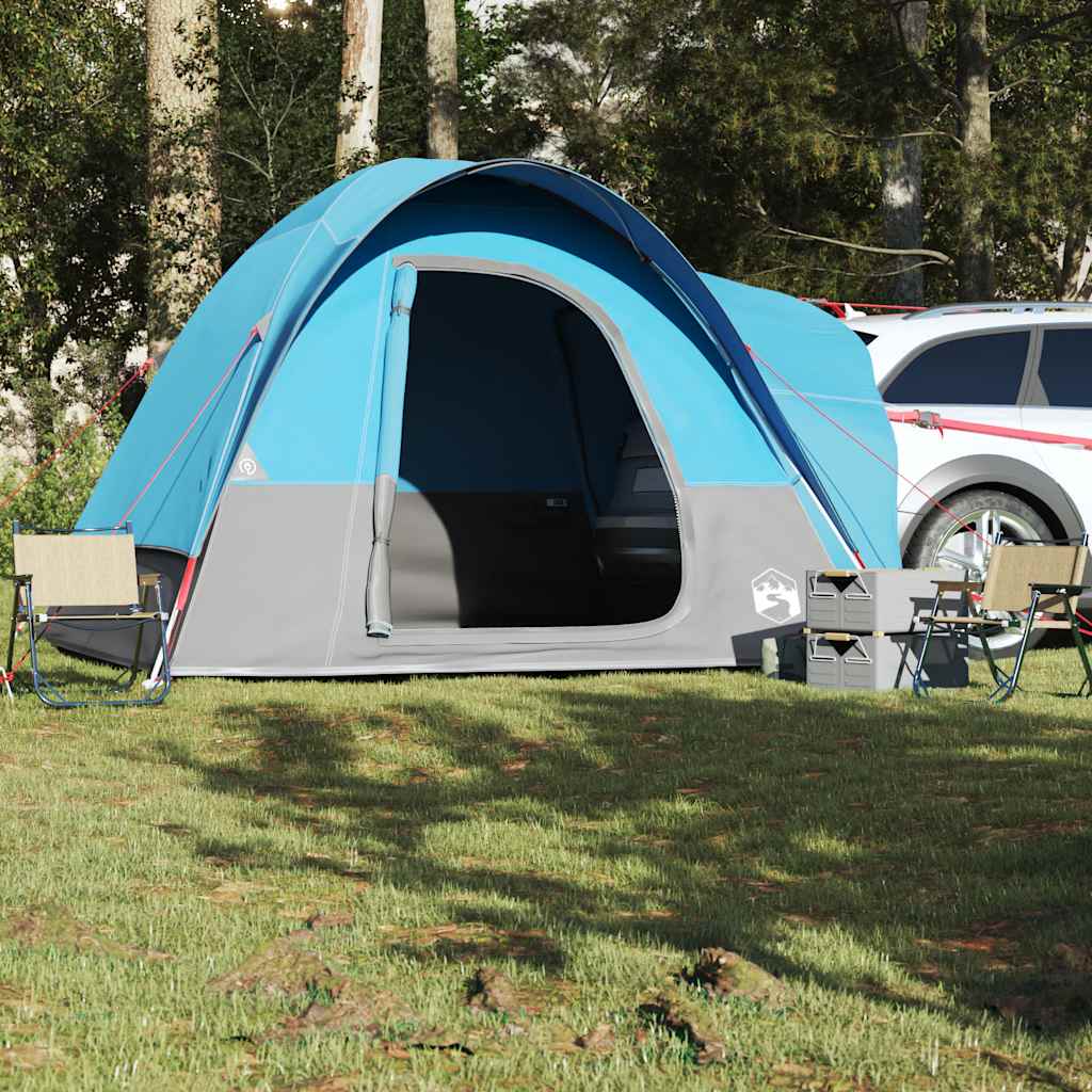 Tenda da Campeggio per Auto per 4 Persone Blu Impermeabile