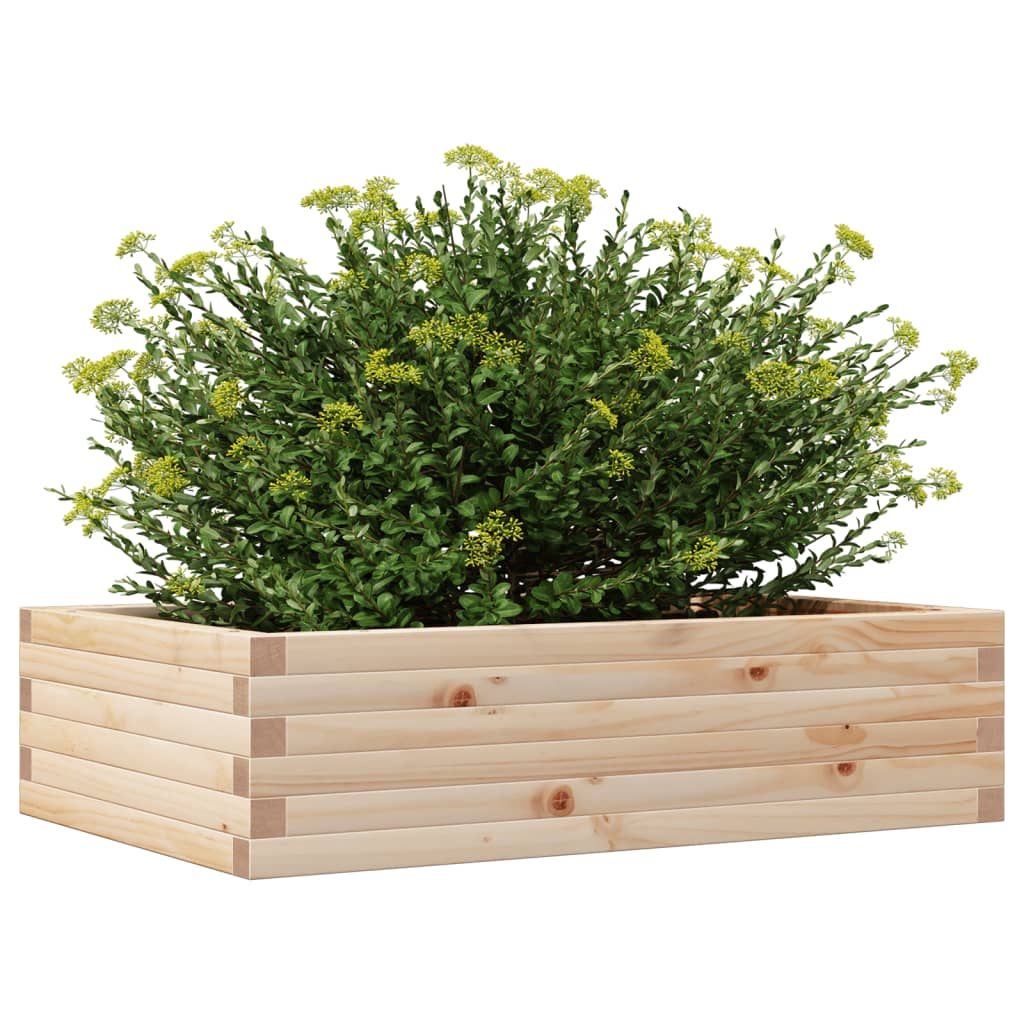 Fioriera da Giardino 90x60x23 cm in Legno Massello di Pino