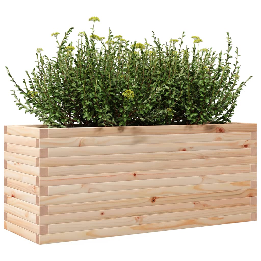 Fioriera da Giardino 110x40x45,5 cm in Legno Massello di Pino