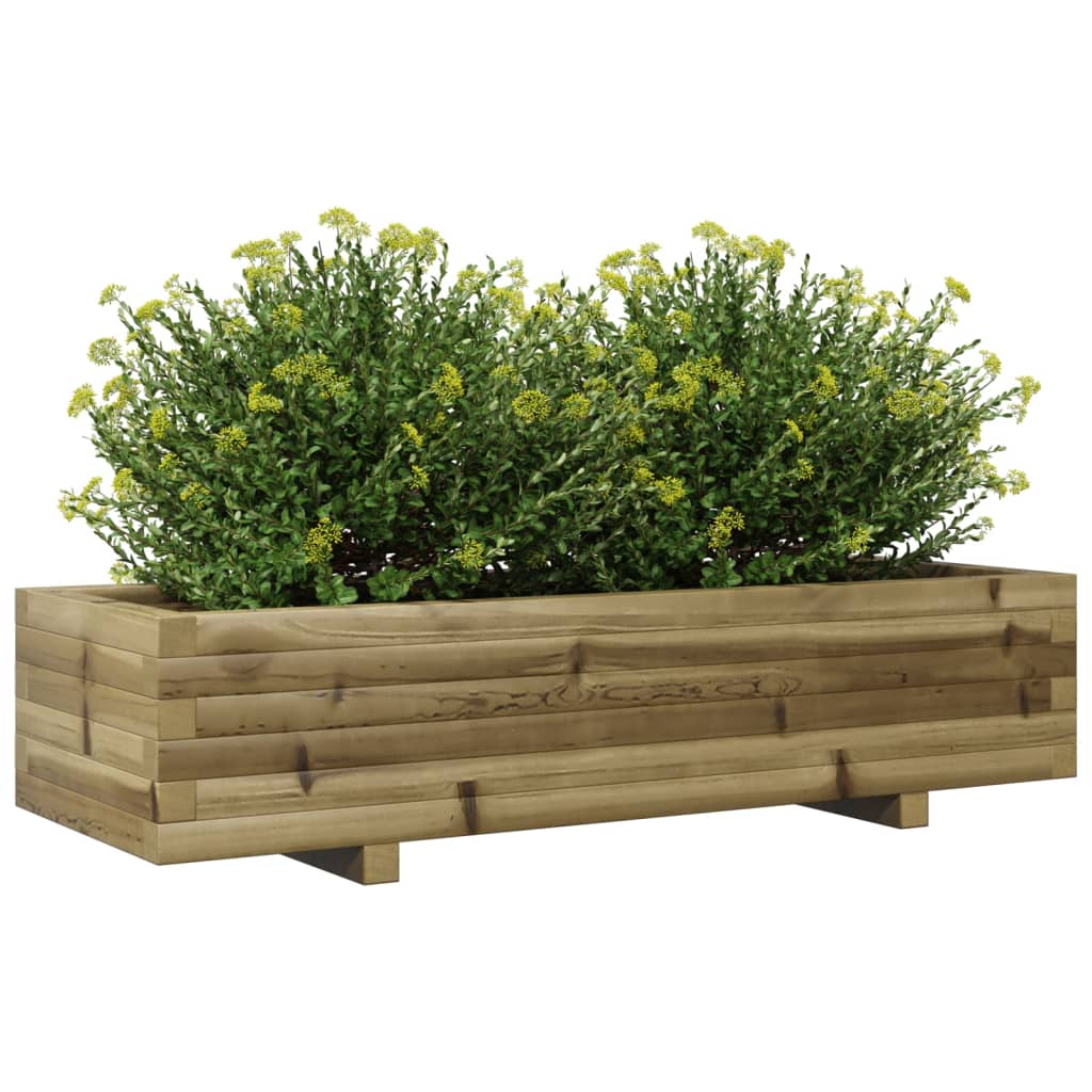 Fioriera da Giardino 110x40x26,5 cm in Legno di Pino Impregnato