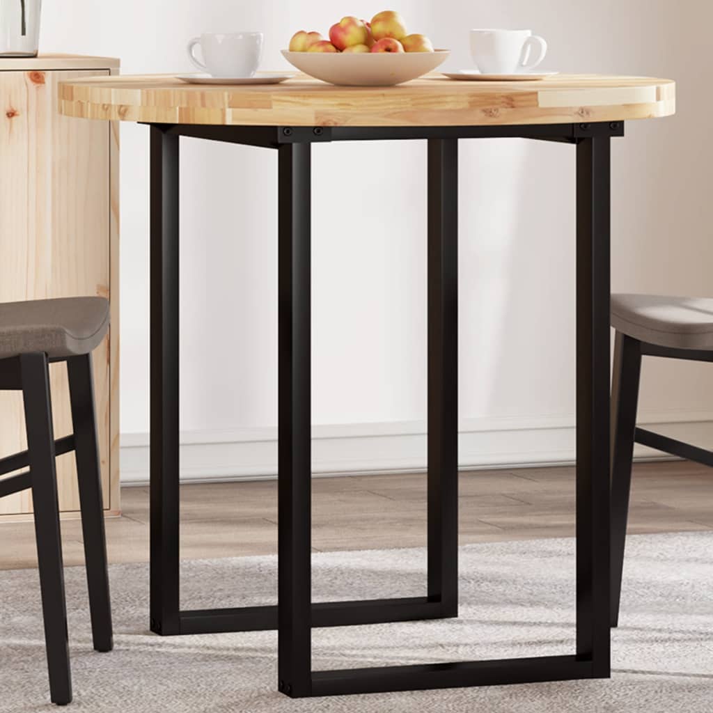 Piano Tavolo Rotondo Ø80x4 cm in Legno Massello di Acacia