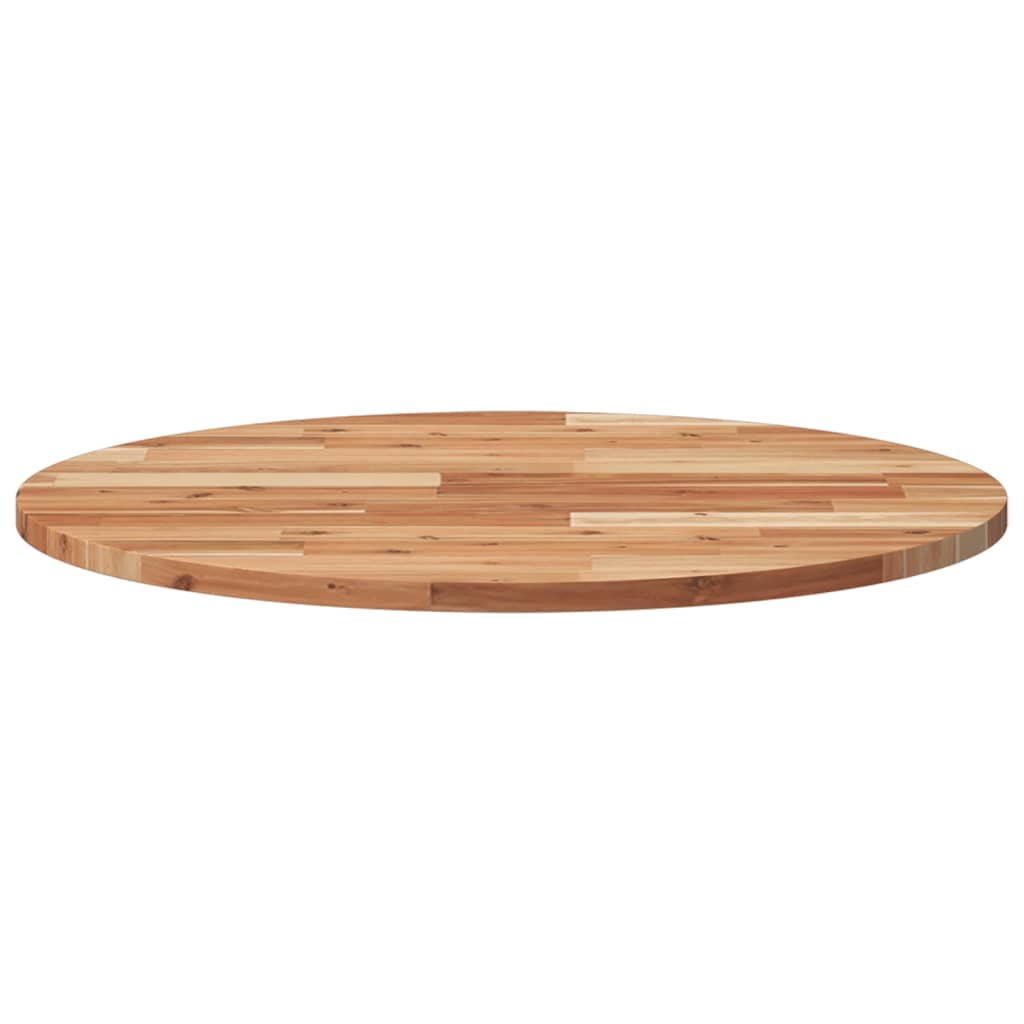 Piano Tavolo Rotondo Ø70x2 cm in Legno Massello di Acacia