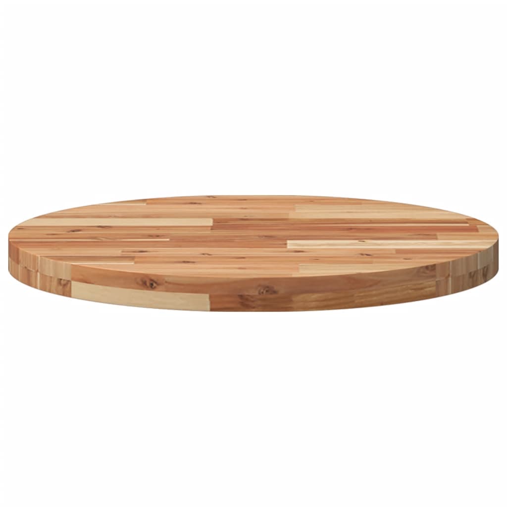 Piano Tavolo Rotondo Ø60x4 cm in Legno Massello di Acacia