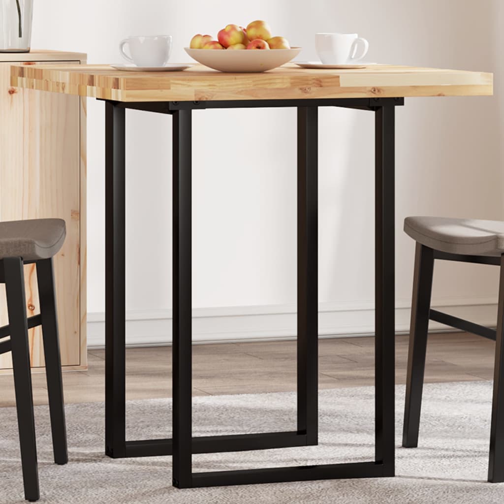 Piano Tavolo Quadrato 70x70x4 cm in Legno Massello di Acacia